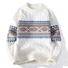Clara | Herren-Strickpullover nordisch & stylisch in Weiß
