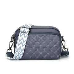 Belle | Raffinierte PU Lederachsen Tasche in Blau