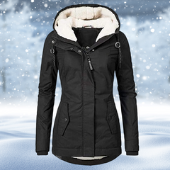 Maggie - Warmer, dicker Wintermantel in Schwarz