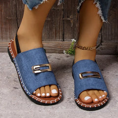 Noelle | Rutschfeste Orthopädische Sandalen™ in Blau (Fast ausverkauft!)