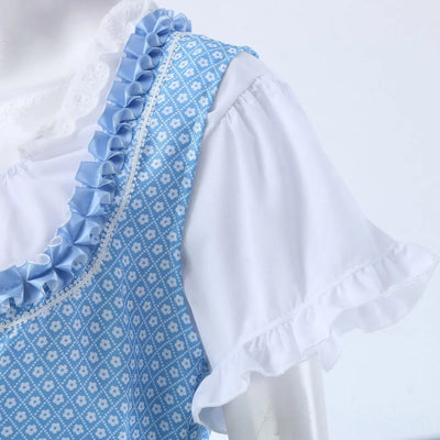 Damen Blau Oktoberfest Dirndl Kleid