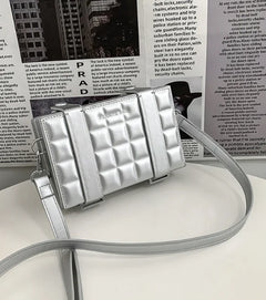 Blake - Box-Förmige Tasche - Unisex Crossbody in Silber