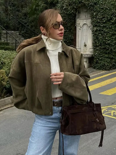 Stylische Übergangsjacke für Damen | Grün
