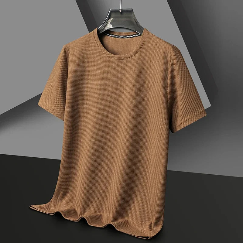 Herren Texturiert Kurzarm T-Shirt | Rundhals