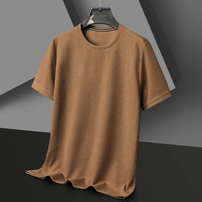 Herren Texturiert Kurzarm T-Shirt | Rundhals