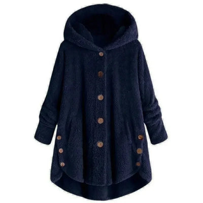 Stylische Fleece Jacke für Damen | Mit Kapuze
