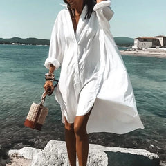 Ysolde - Stilvolles, bequemes Sommerkleid in Weiß