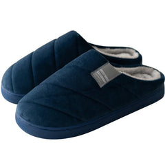 Warme Unisex Drinnen Hausschuhe | Schlupf in Marineblau