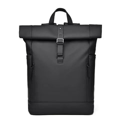 Herren Groß Reise Rucksack | Rolltop in Einfach Schwarz