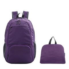 Leicht Faltbar Unisex Reise Rucksack | Draußen in Lila