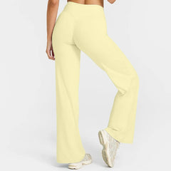 Neria | Gerade Yoga Hose in Cremefarben Gelb