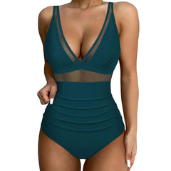 Belén® | Stilvoller Badeanzug in Pfauenblau