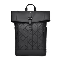 Herren Groß Reise Rucksack | Rolltop in Schwarz