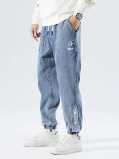 Robert | Elastischer Bund Kordelzug Jeans in Blau