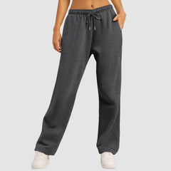 Violeta® | Lässige Jogginghose mit weitem Bein in Dunkelgrau