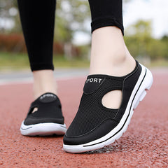 Mesh-Slip-On-Sportclogs für Unisex in Schwarz
