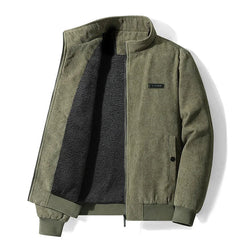 Max | Cordjacke mit Fleecefutter für Herren in Olivgrün