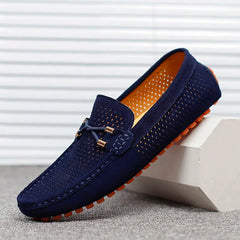 Nariko | Atmungsaktive Lederschuhe in Blau