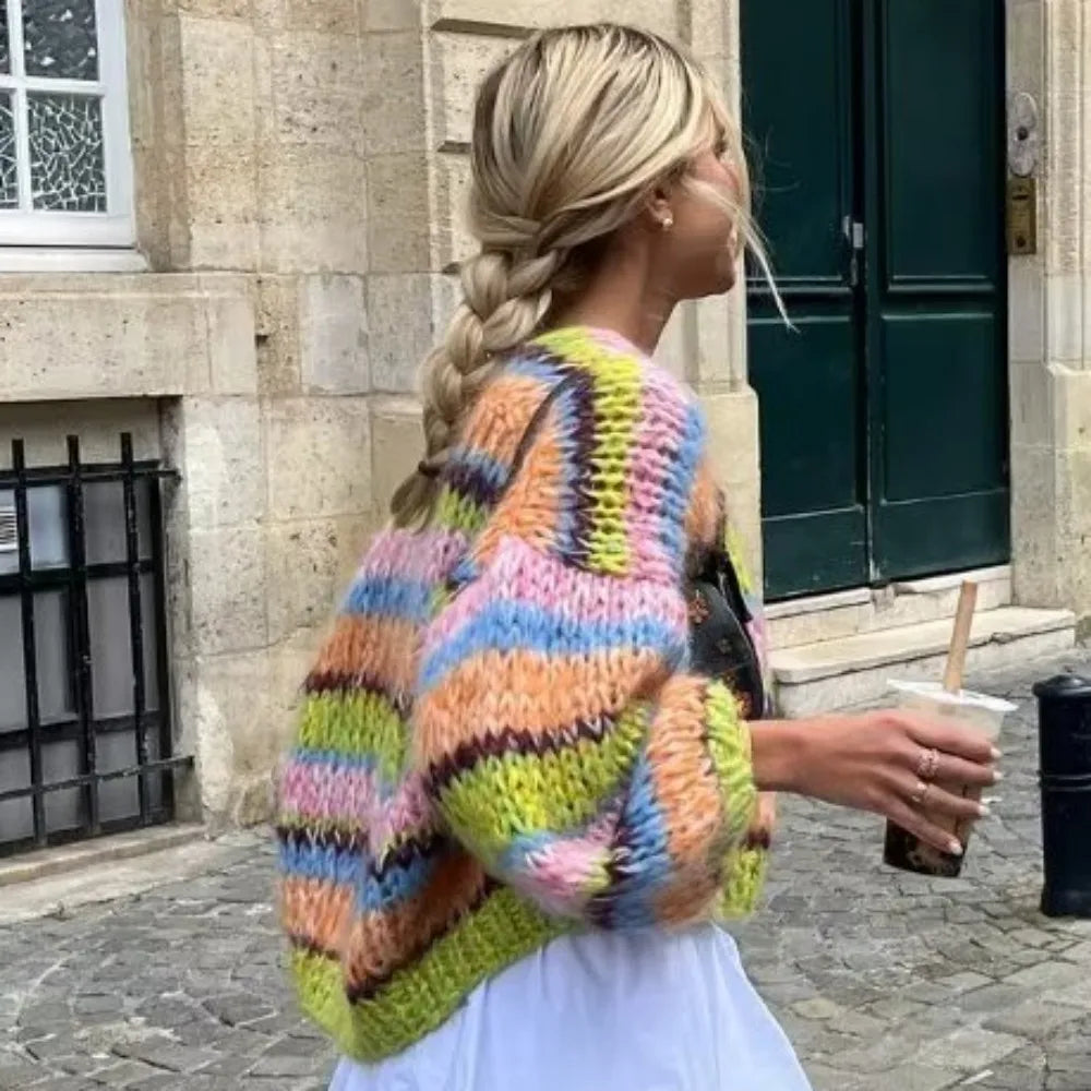 Modische Strickjacke für Damen | Offene Vorderseite