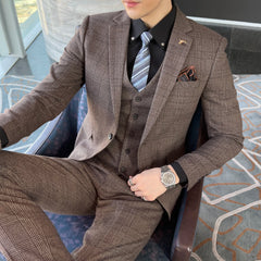 Herren Elegante Hochzeitsgast Anzug | Dreiteiliges in Braun