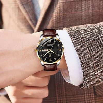 Wasserdichte Herrenarmbanduhr mit Leuchteffekt
