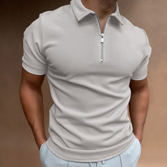 Casual Slim Fit Poloshirt für Herren in Grau