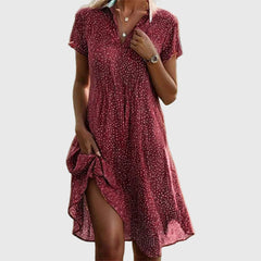 Rynissa - elegantes Midikleid in Rot