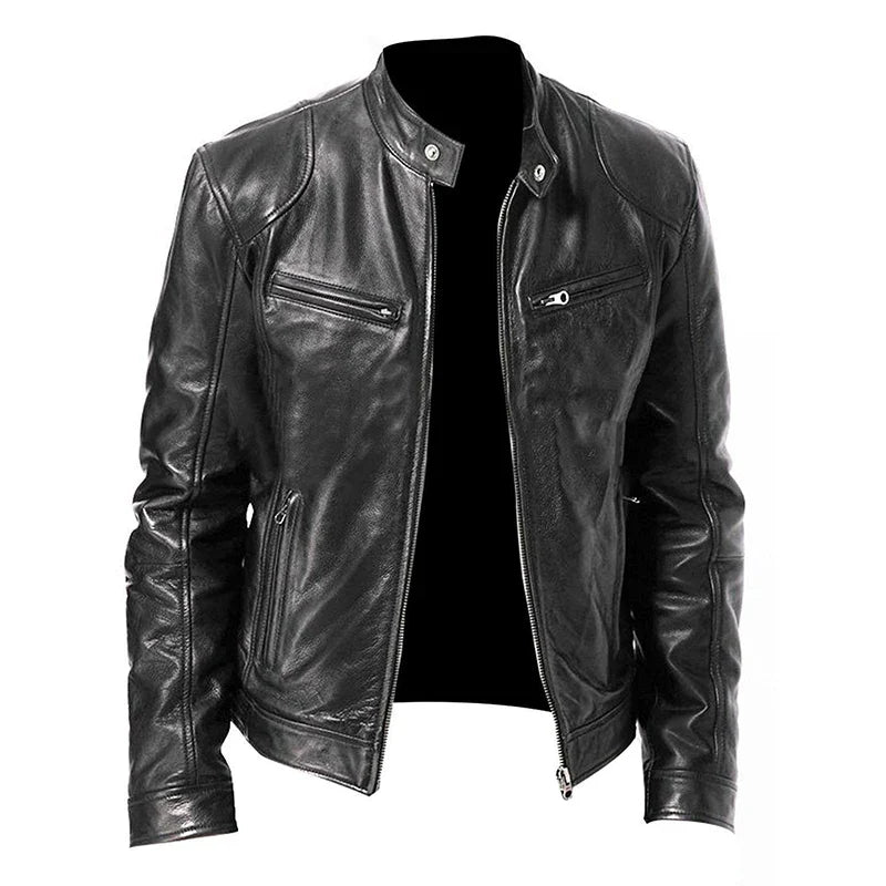 Herren Stilvolle Premium Bikerjacke | Lässig