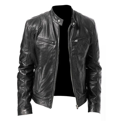 Herren Stilvolle Premium Bikerjacke | Lässig
