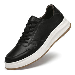 Bequeme Lederschuhe in Schwarz