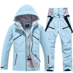 Unisex Winter Skianzug | Zweiteiliges Set in Hellblau