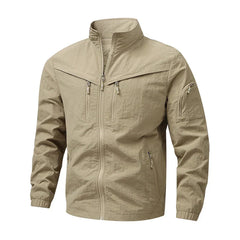 Zavian - strukturierte taktische Jacke in Khaki