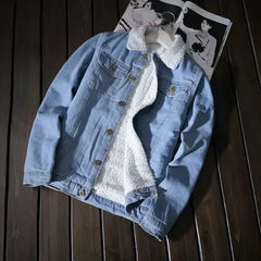 Nordwind™ Jeansjacke mit Ultra-Weichem Thermofutter / Der Winter Hat Keine Chance Gegen Dich! in Hellblau