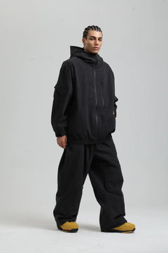 Unisex Winter Skianzug | Zweiteilig Satz in Schwarz