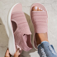Nuvia™ Plateau-Sandalen Mit Ajour-Obermaterial Und Seitlicher Öffnung in Pink