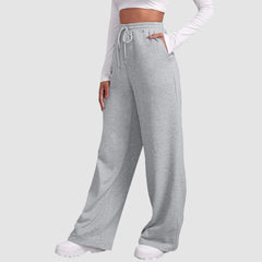 Violeta® | Lässige Jogginghose mit weitem Bein in Silber