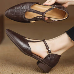 Eva® | Kepa Leder Mary Janes in Braun