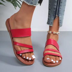 Tabitha | Leicht Verstellbar Sandalen in Rot