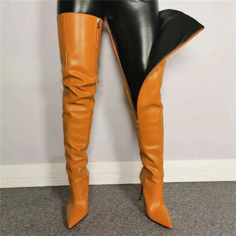 Damen-Overknee-Stiefel | Hohe Absätze