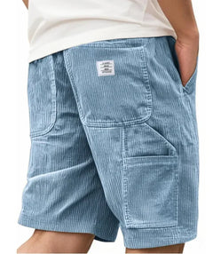 Lucas - Veredelte Cargoshorts in Himmelblau