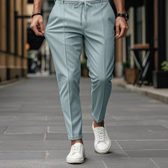 Valerius™-Hose in Schneiderkunst mit Komfort-Schnitt / Minimalismus auf hohem Niveau! in Blau
