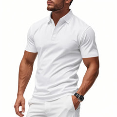 Dalmor™-Polohemd mit Schmaler Passform und Minimalistischem Stil in Weiß