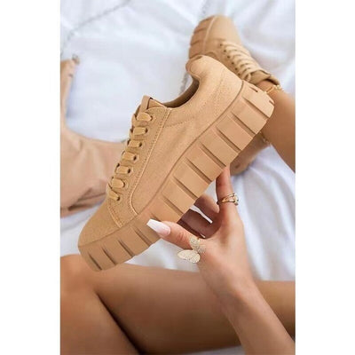 Dicker Sohle Schnürsneaker für Damen