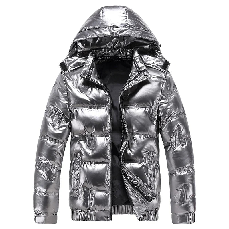 Stylische Herren Daunen Jacke mit Kapuze | Winter