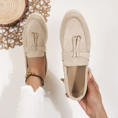 Faye - Flache, lässige Schuhe in Beige