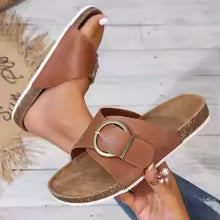 Naomi | Dicke Orthopädische Sandalen™ in Braun