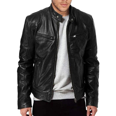 Herren Stilvolle Premium Bikerjacke | Lässig