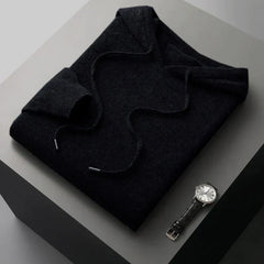 Bobby – Herren Strickpullover aus Wolle in Schwarz