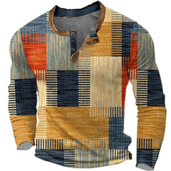 Soreth - Patchwork-Langarmhemd mit weicher Haptik in Braun