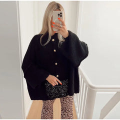 Eliana | Lässiger Oversize-Cardigan in Schwarz